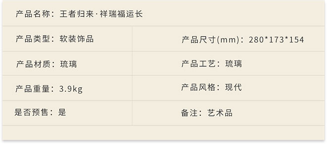 新中式家具軟裝設計,琉璃擺件,王者歸來·祥瑞福運長詳情.jpg