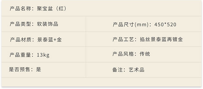 新中式家具軟裝設(shè)計(jì),掐絲景泰藍(lán)鍍金,聚寶盆（紅）詳情.jpg